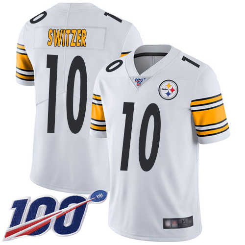 Youth Pittsburgh Steelers Football #10 Limited White Ryan Switzer Road 100th Season Vapor Untouchable Nike NFL Jersey->youth nfl jersey->Youth Jersey